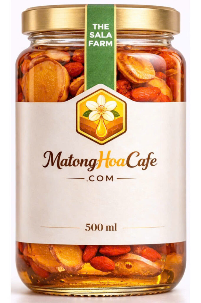 Mật Ong Ngâm Riềng Đỏ Kỷ Tử Sala Farm